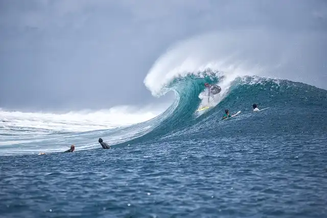 Surfing in Maldives in July