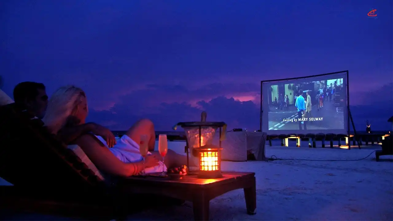 Private beach cinema
