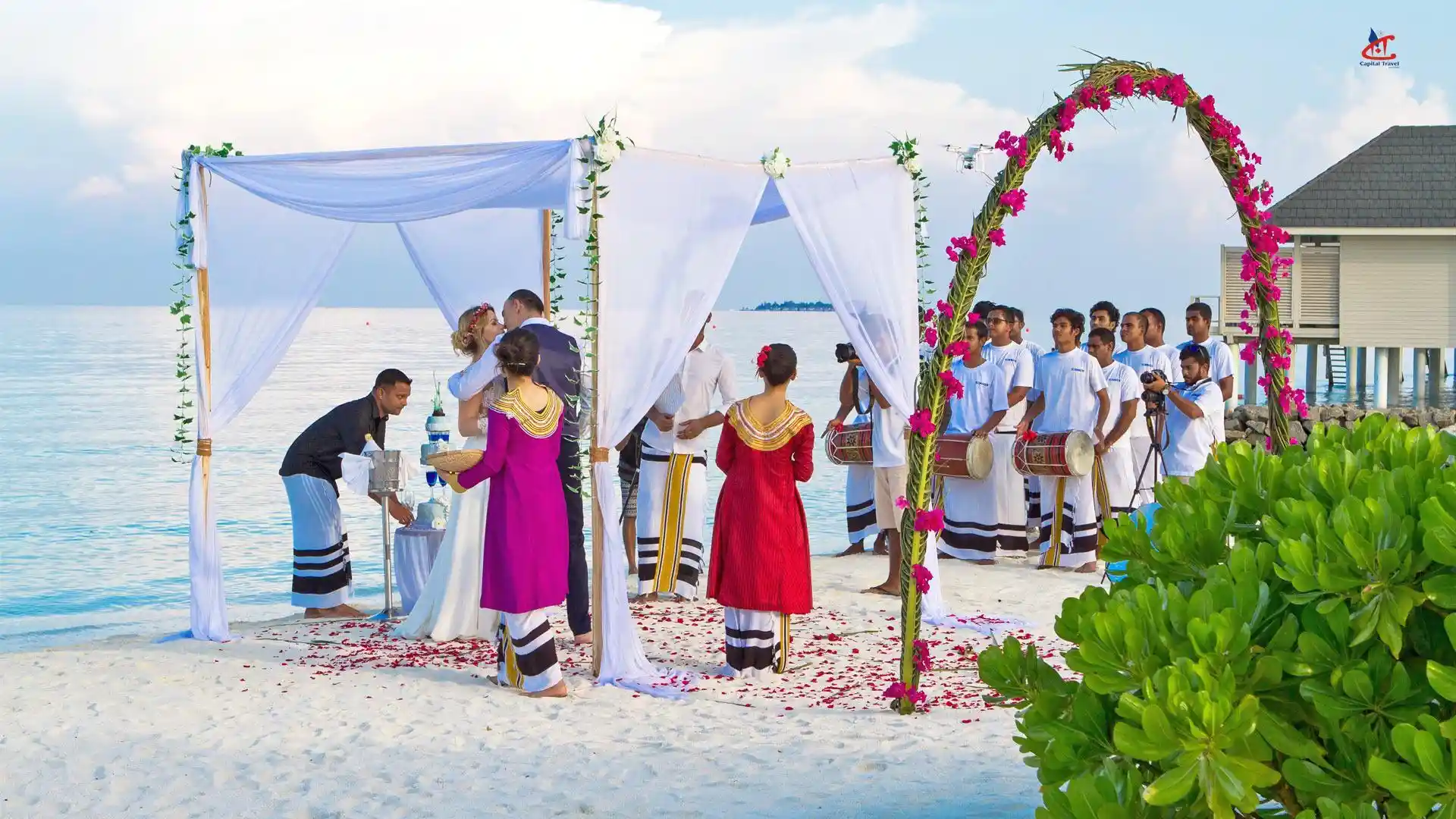 Maldives beach wedding