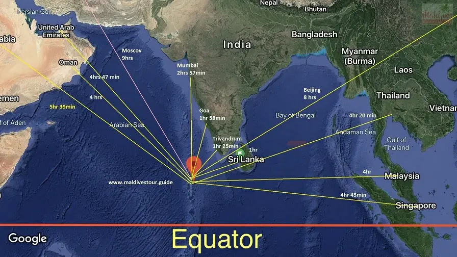 location map of maldives