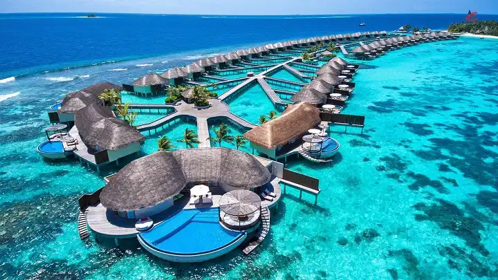Maldives in July - water villa during wet season