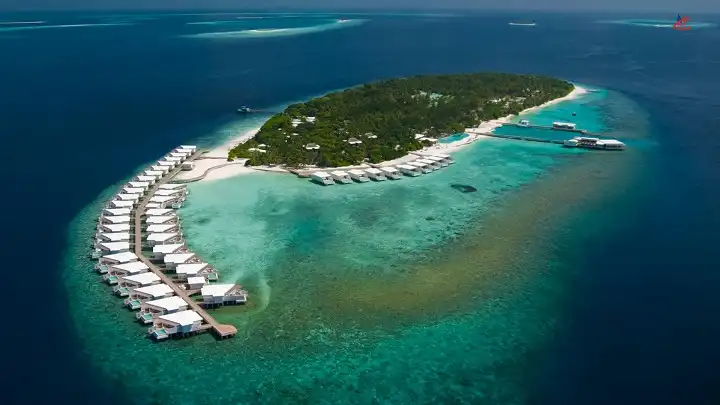 Maldives in February - water villa during dry season