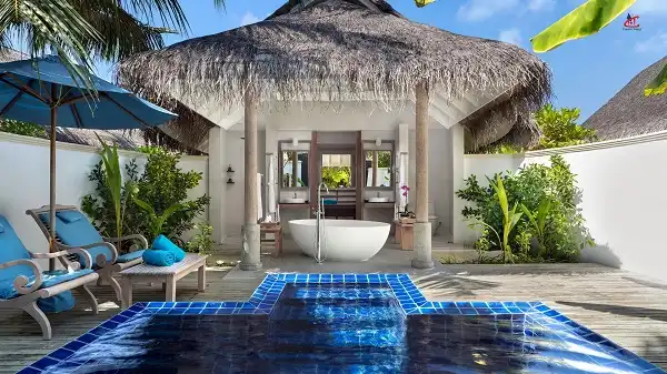 anantara dhigu beach pool villa