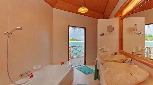 Angaga Island Resort Spa water bungalow