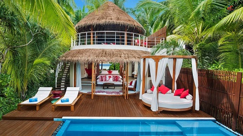 w maldives beach pool villa