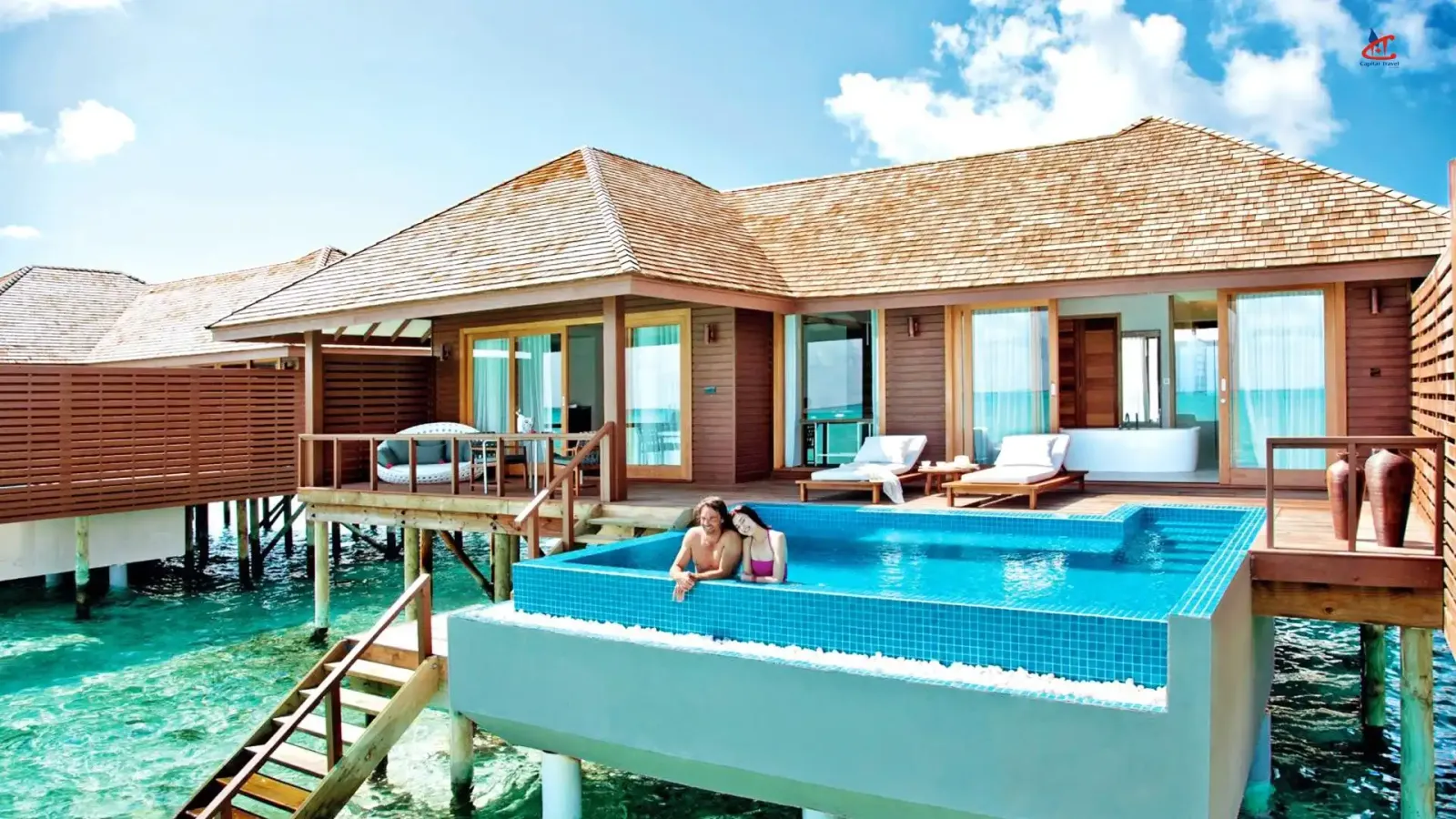 Hideaway Beach Resort and Spa deluxe water villa