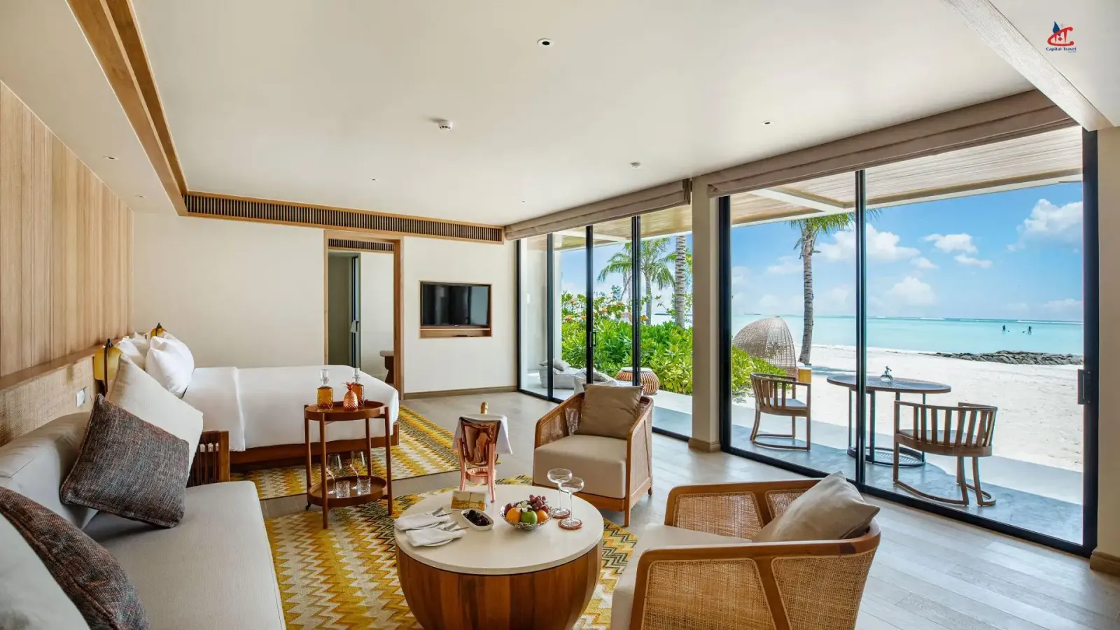 Kuda Villingili Resort Maldives Deluxe Haven Patio