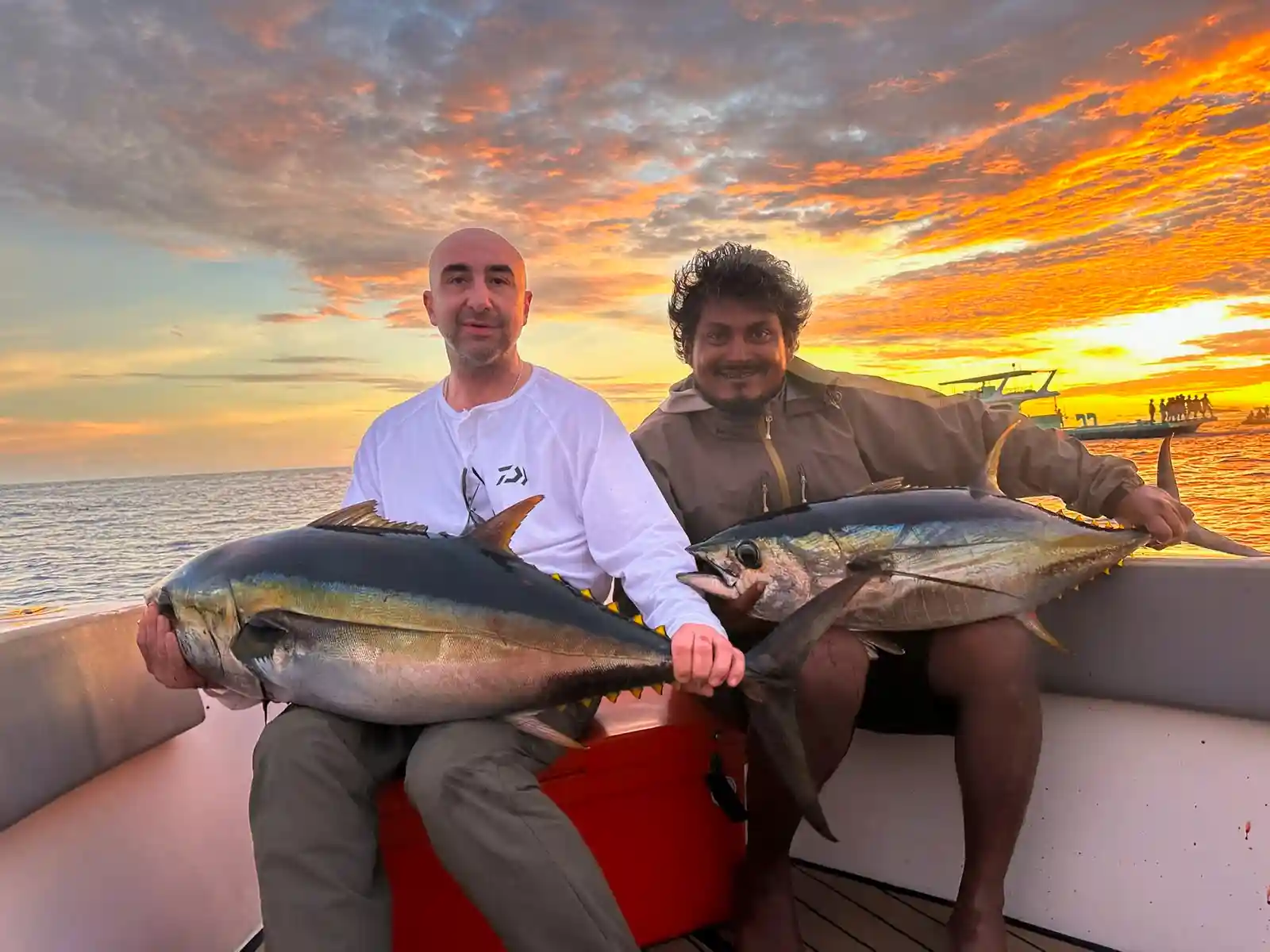 Yellowfin tuna caught on a Maldives fishing trip