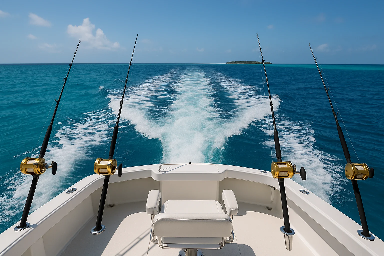 Trolling fishing in the Maldives